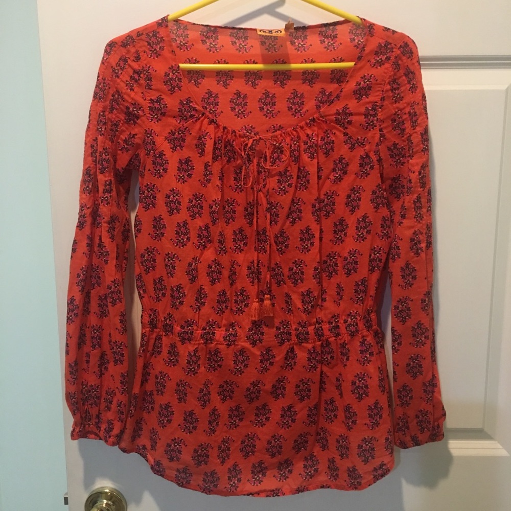 Orange cute Tory Burch top